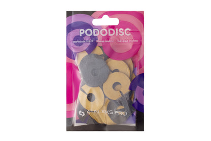 Staleks Ringförmige Nachfüllpads Für Pododisc L Schwarz (50 Stk.) (PDFR-25-Serie)