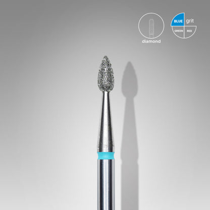 Staleks Diamantfräser Bit Tropfen Blau 2.3mm (Maniküre Pediküre) (FA40B023/5K)