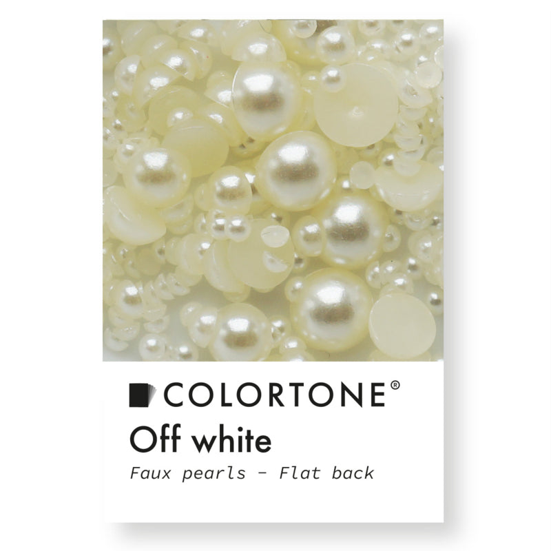 Colortone Flatback Perlen Gebrochen Weiß