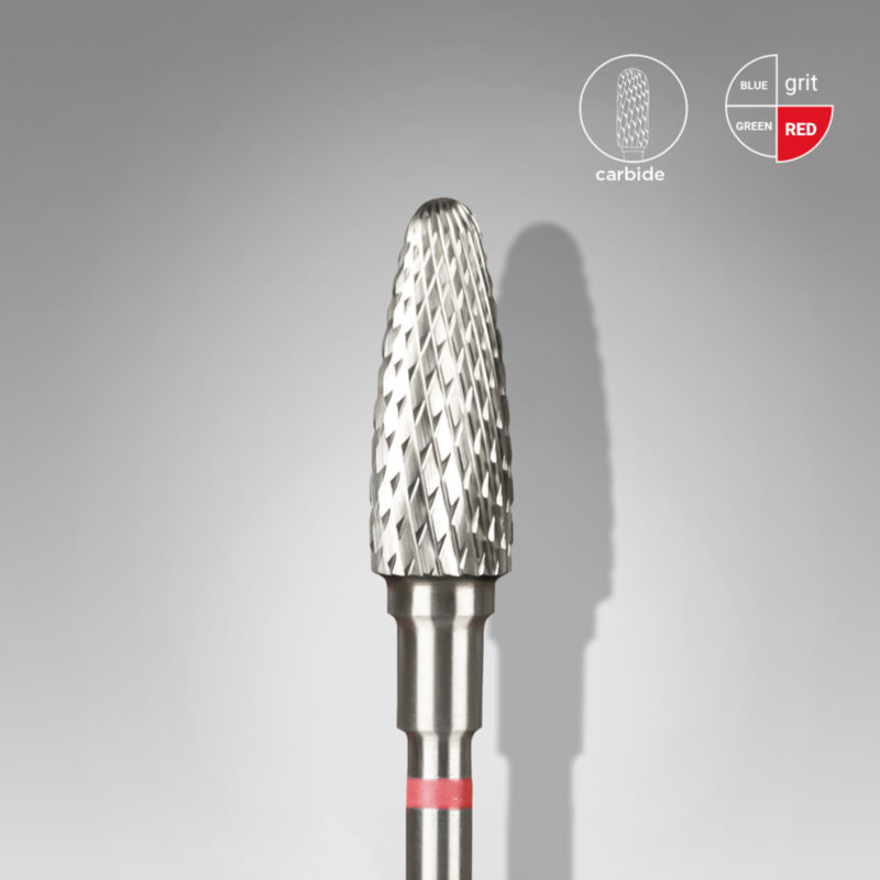Staleks Hartmetall-Nagelfräser Konisch Rot 5,0 mm (FT90R050/13)