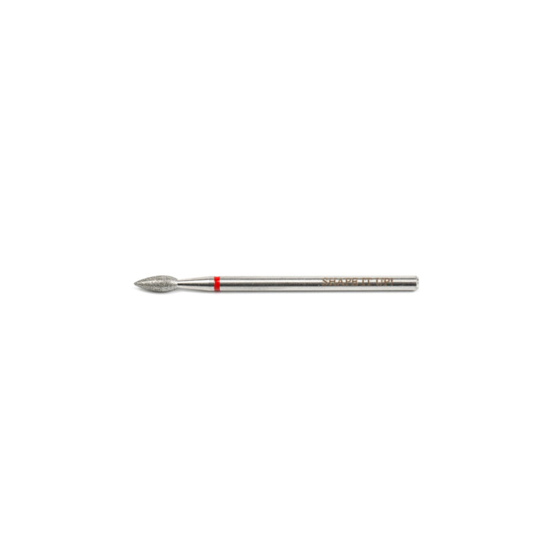 Shape It Up Diamantfräser Extra Breite Scharfe Flamme 2,6 mm Rot (Maniküre Pediküre)
