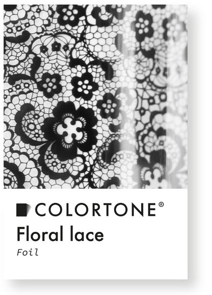 Colortone Schwarze florale Spitzenfolie
