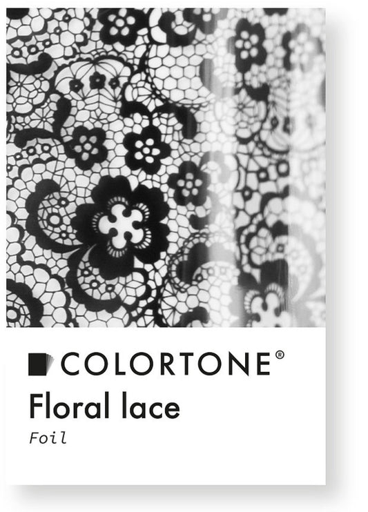 Colortone Schwarze florale Spitzenfolie
