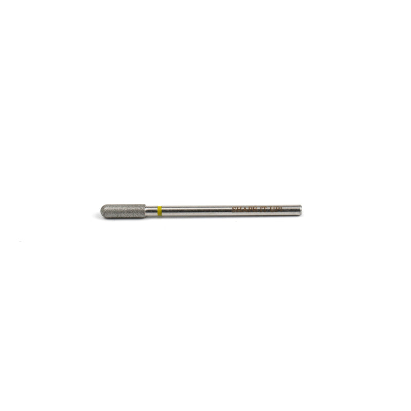 Shape It Up Diamantfräser Bit Zylinder Abgerundet Medium 3.0mm Gelb (Maniküre Pediküre)