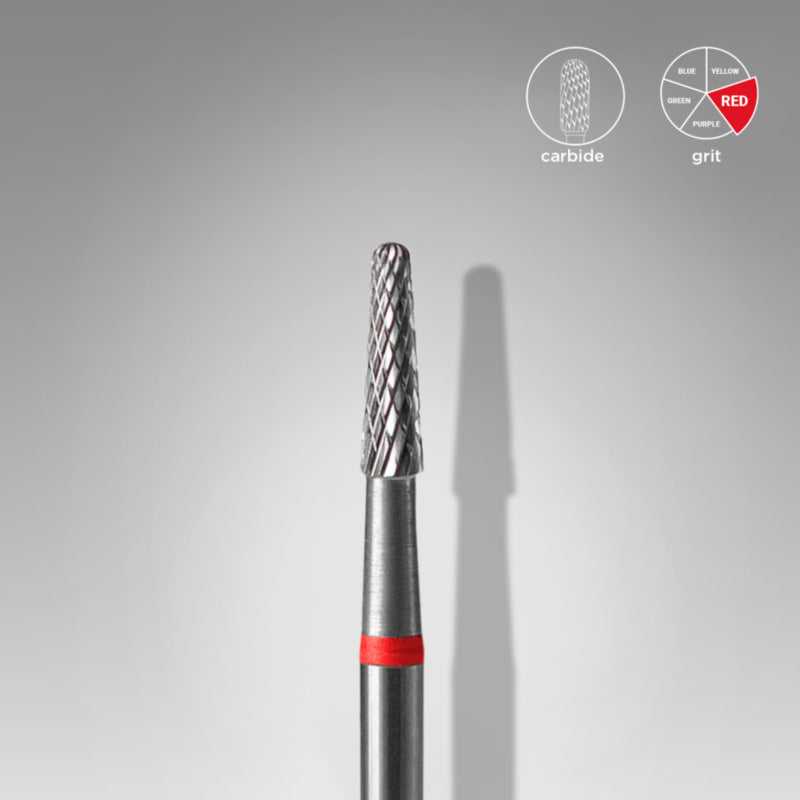 Staleks Hartmetall-Nagelfräser Konus Rot 2,3 mm (FT71R023/8)