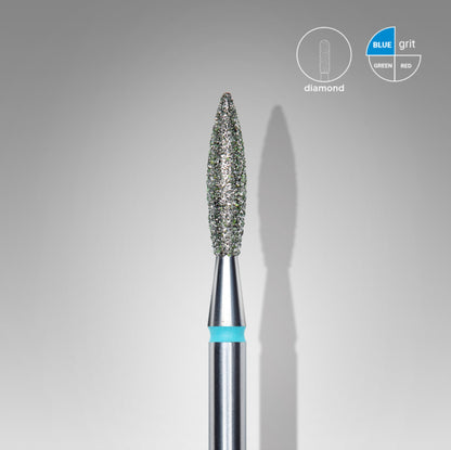 Staleks Diamantfräser Flamme Blau 2,3mm (Maniküre Pediküre) (FA10B023/10K)