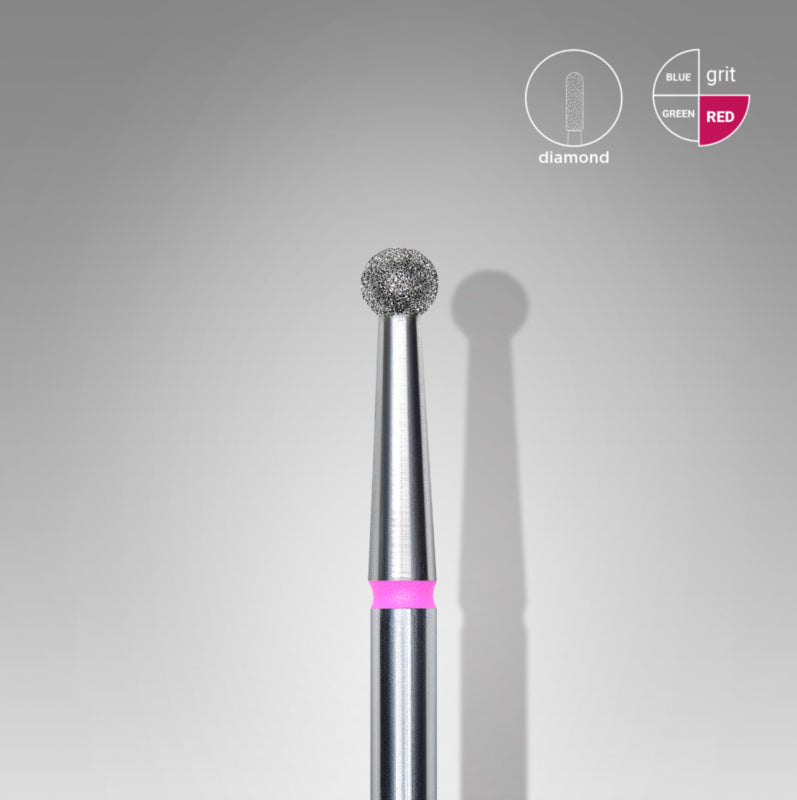 Staleks Diamantfräser Kugel Rot 2,7mm (Maniküre Pediküre) (FA01R027K)