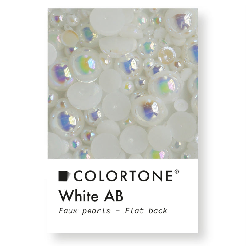 Colortone Flatback Perlen Weiß AB