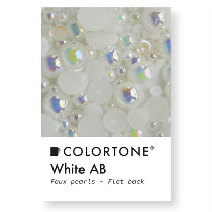Colortone Flatback Perlen Weiß AB