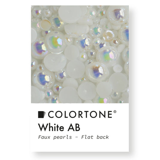 Colortone Flatback Perlen Weiß AB