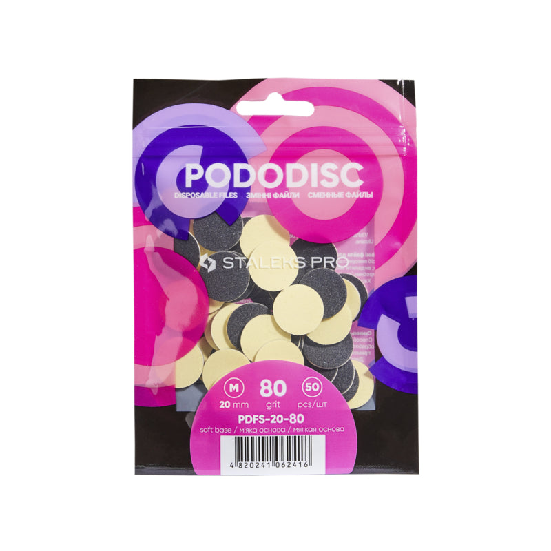 Staleks Soft Base Nachfüllpads für Pododisc M Schwarz (50 Stk.) (PDFS-20-Serie)