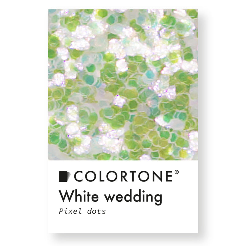 Colortone Pixel Dots Weiß Hochzeit