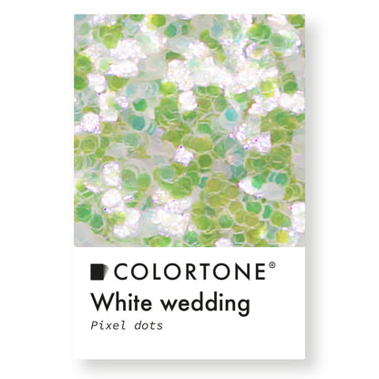 Colortone Pixel Dots Weiß Hochzeit