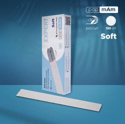 Staleks Pro Expert 20 PapmAm Gerade Feile Soft Base Weiß 25 Stück (DFCE-20-Serie)