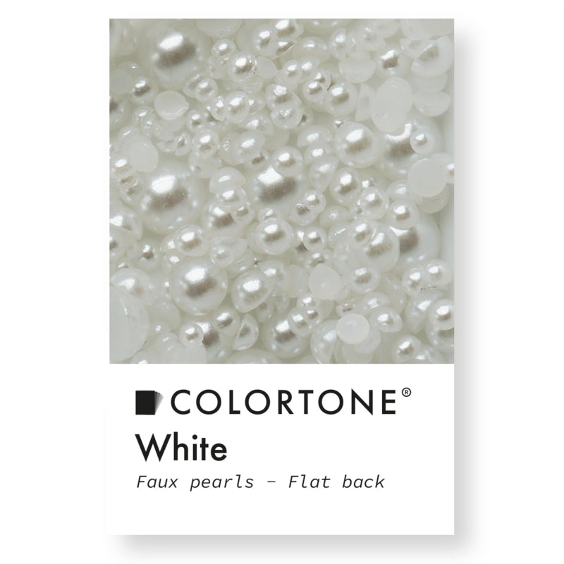 Colortone Flatback Perlen Weiß