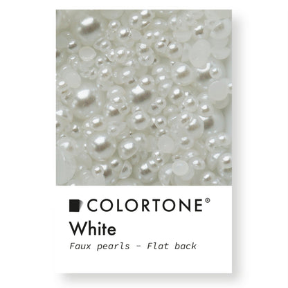 Colortone Flatback Perlen Weiß