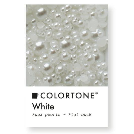 Colortone Flatback Perlen Weiß