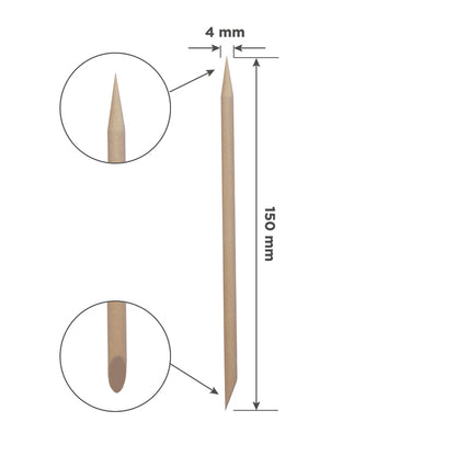 Staleks Pro Holz-Manikürstäbchen 150 mm 100 Stück (DOS-10-100)