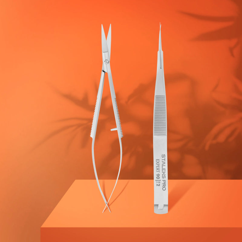 Staleks Pro Mikroschere für Augenbrauen Expert 90 Typ 2 (SE-90/2)