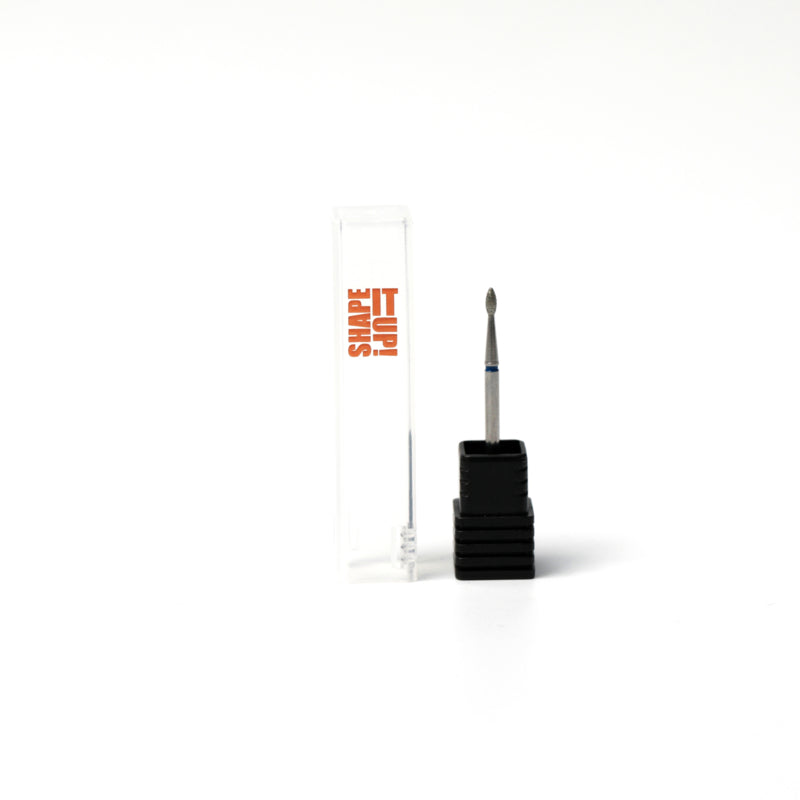Shape It Up Diamantfräser Bit Scharfe Mini Flame 1.8mm Blau (Maniküre Pediküre)