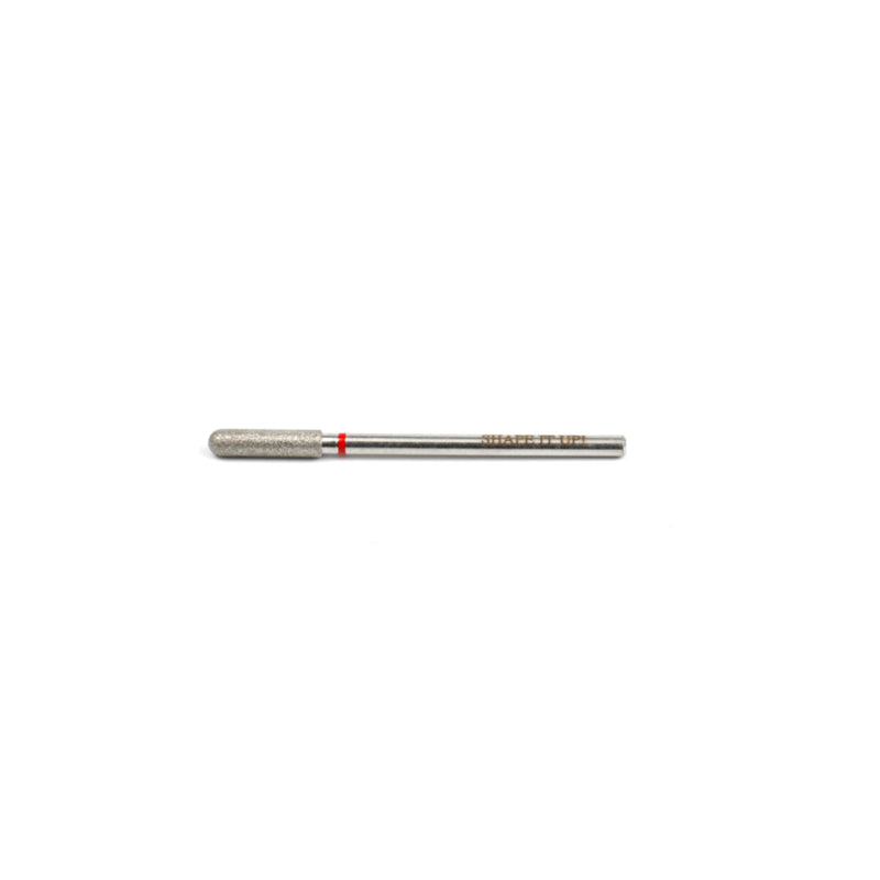 Shape It Up Diamantfräser Langer Zylinder Abgerundet 3.0 mm Rot (Maniküre Pediküre)