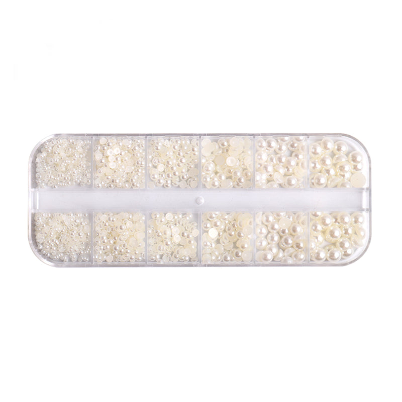 Colortone Flatback Perlen Gebrochen Weiß