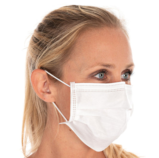 Mundschutz 3-lagig Weiß 50er-Pack (Typ IIR)