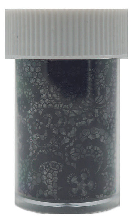 Colortone Schwarze florale Spitzenfolie