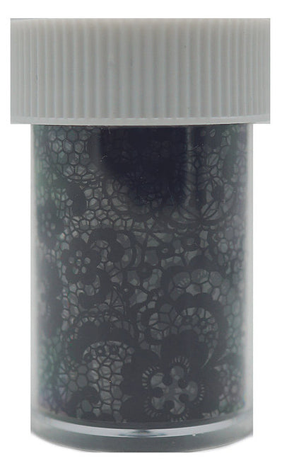Colortone Schwarze florale Spitzenfolie