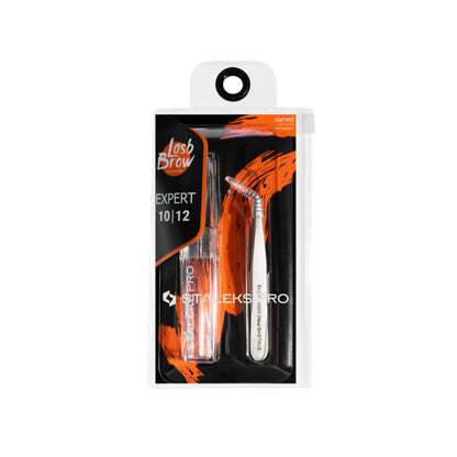 Staleks Pro Augenbrauenpinzette Expert 10 Typ 12 Lang Schlank Gebogen (TE-10/12)