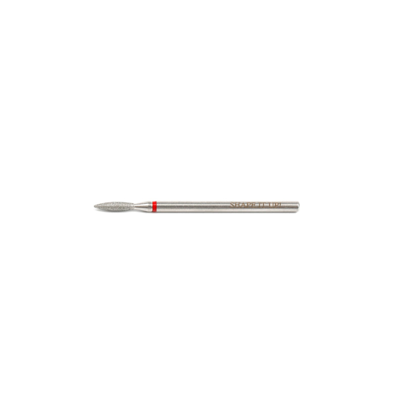 Shape It Up Diamond Fräser Bit Lange Spitze Flamme 2.0mm Rot (Maniküre Pediküre)