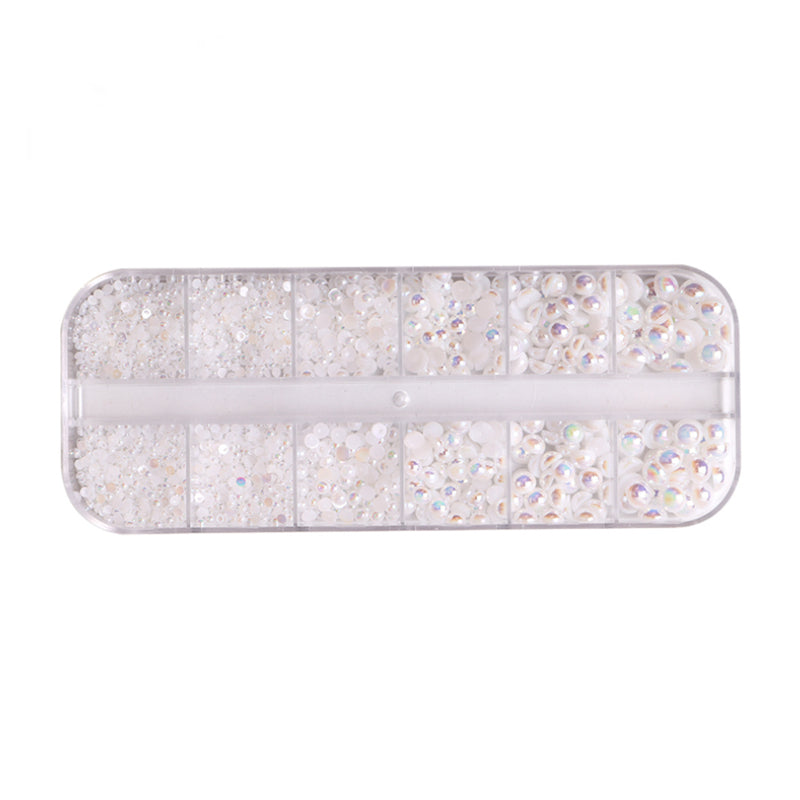 Colortone Flatback Perlen Weiß AB