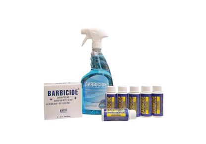 Barbicide Desinfektions-Bullets & Spray (6x 60ml + Leere Sprühflasche)