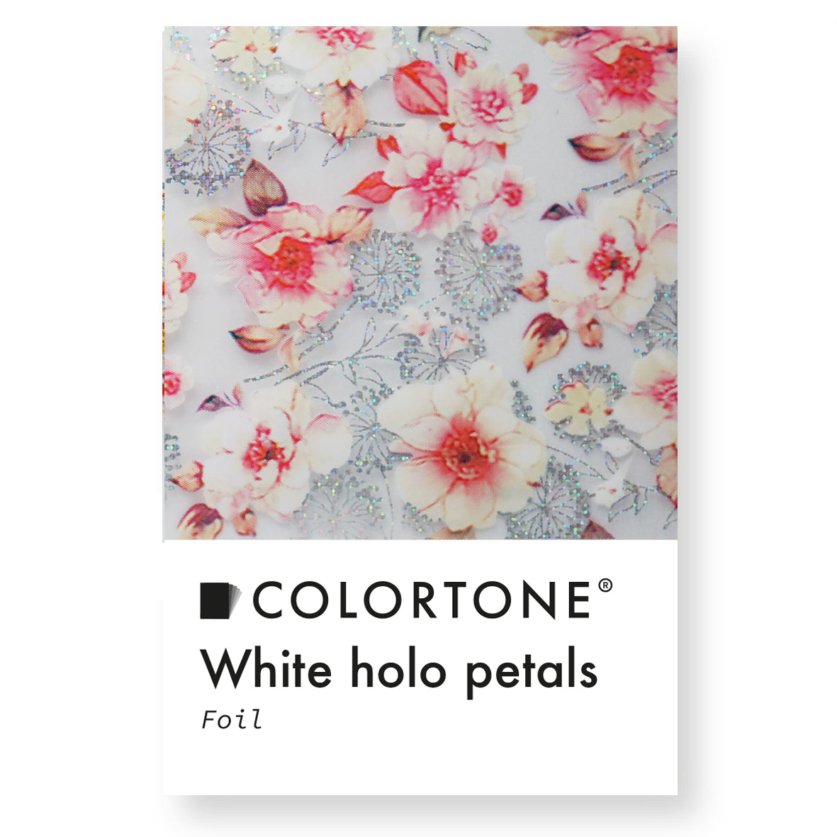 Colortone Clear White Holo Petal Folie