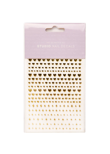 The GelBottle Studio Nagelsticker Gold Herz und Glitzer