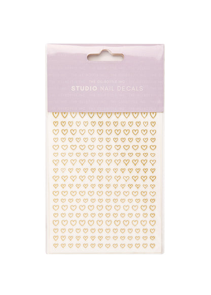 The GelBottle Studio Nagelsticker Goldene Herzumrisse
