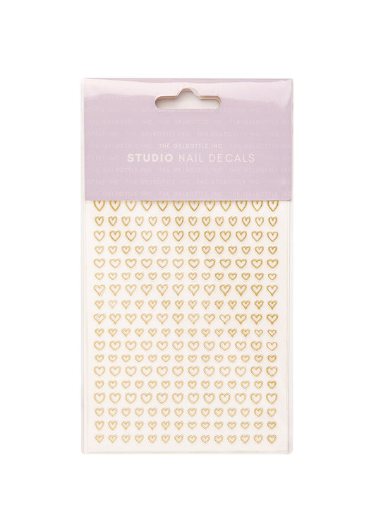 The GelBottle Studio Nagelsticker Goldene Herzumrisse