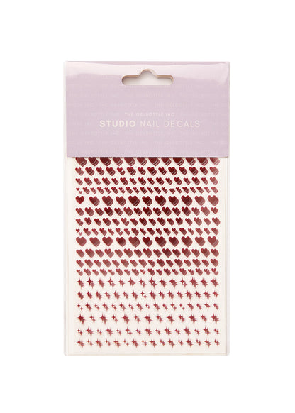The GelBottle Studio Nail Decals Rotes Herz und Funkeln