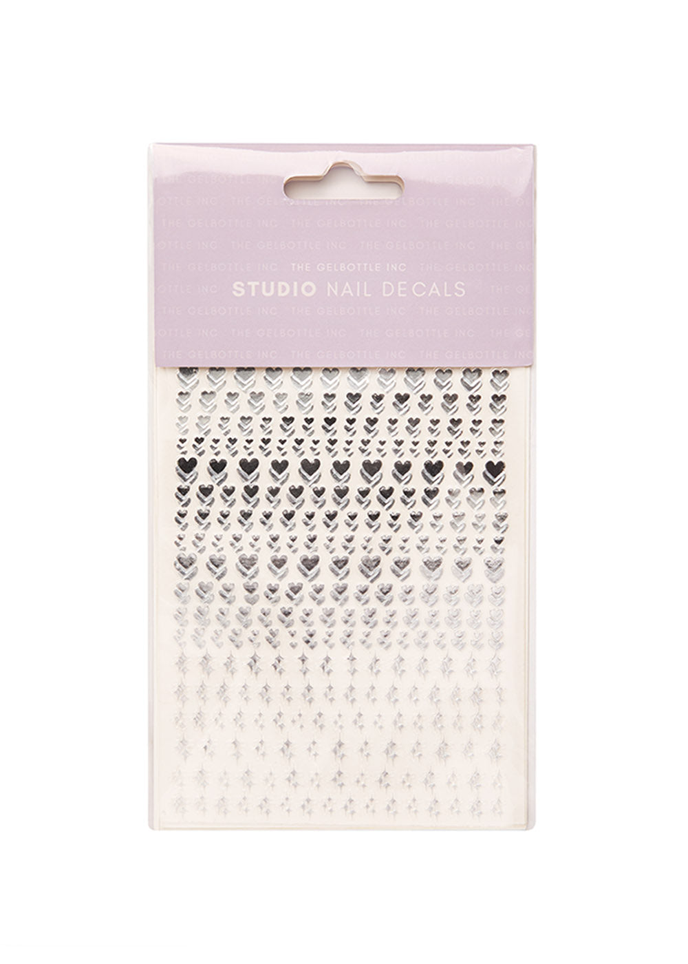 The GelBottle Studio Nagelsticker Silber Herz und Glitzer
