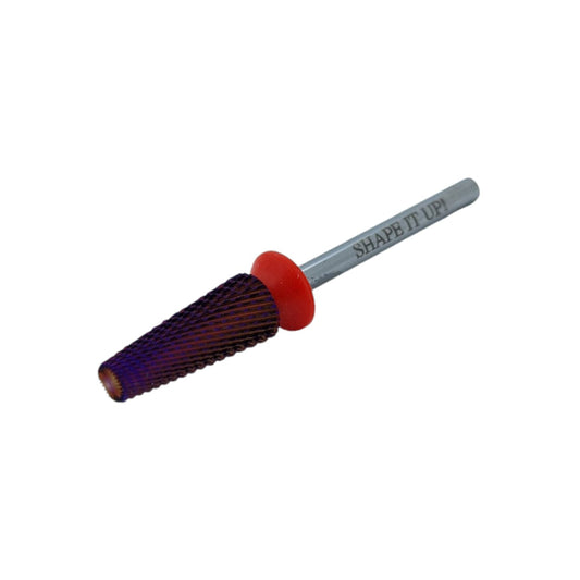 Shape It Up Hartmetall Fräser Bit 5 in 1 Schmaler Kegel Fein Rot 6.0 mm (Maniküre Pediküre)