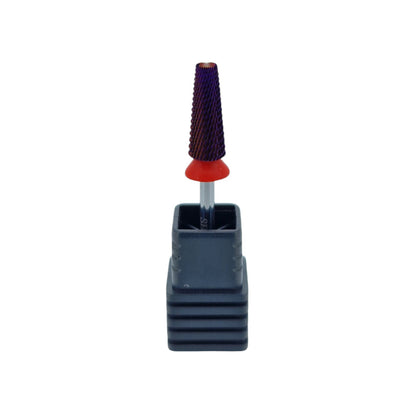 Shape It Up Hartmetall Fräser Bit 5 in 1 Schmaler Kegel Fein Rot 6.0 mm (Maniküre Pediküre)
