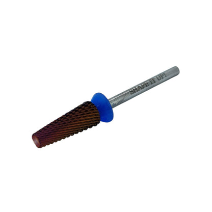 Shape It Up Hartmetall Fräser Bit 5 in 1 Schmaler Kegel Medium Blau 6.0 mm (Maniküre Pediküre)