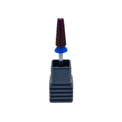 Shape It Up Hartmetall Fräser Bit 5 in 1 Schmaler Kegel Medium Blau 6.0 mm (Maniküre Pediküre)