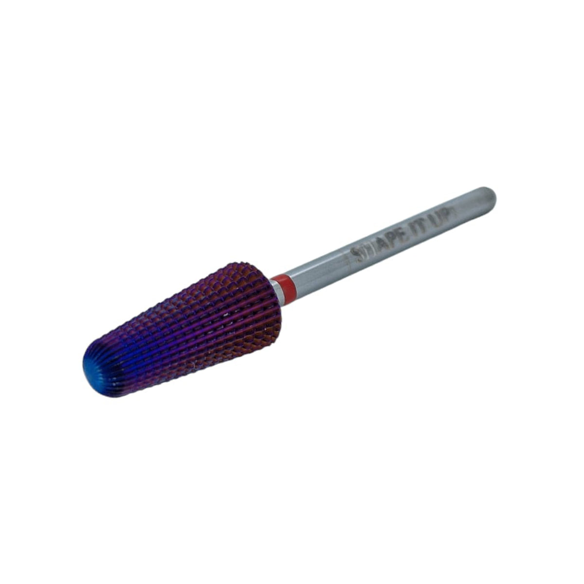 Shape It Up Hartmetallfräser Bit Lila Abgerundeter Vulkan Konus 2-Way Fein Rot (Maniküre Pediküre)