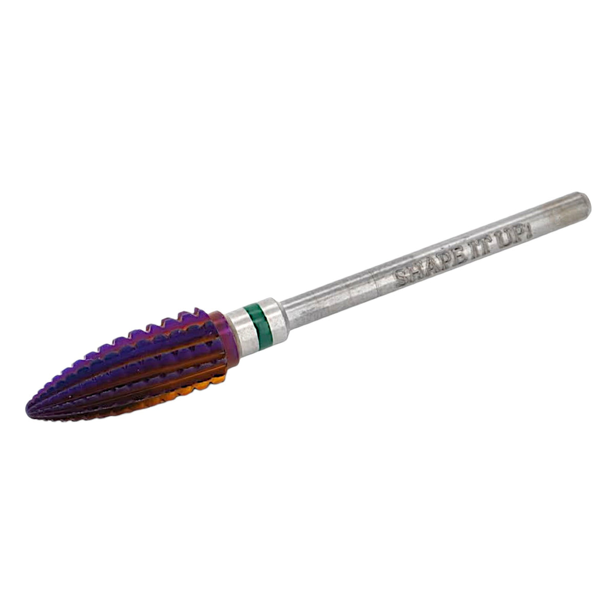Shape It Up Frässtift Hartmetall Lila Oval Tornado Grob Grün (Maniküre Pediküre)