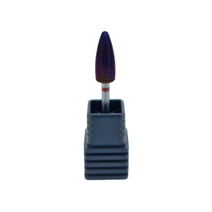 Shape It Up Frässtift Hartmetall Purple Typhoon Flamme 2-Wege Fein Rot (Maniküre Pediküre)