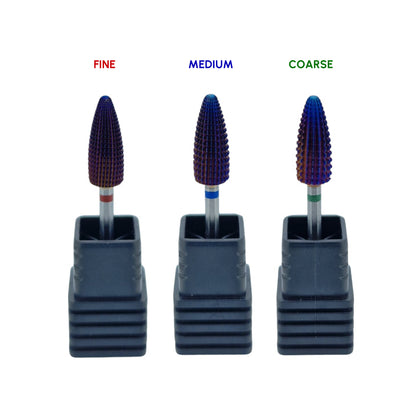 Shape It Up Frässtift Hartmetall Purple Typhoon Flamme 2-Wege Fein Rot (Maniküre Pediküre)