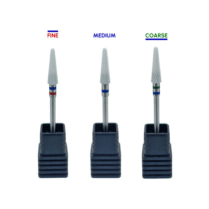 Shape It Up Keramikfräser Schmaler abgerundeter Kegel Fein Rot Blau (Maniküre Pediküre)
