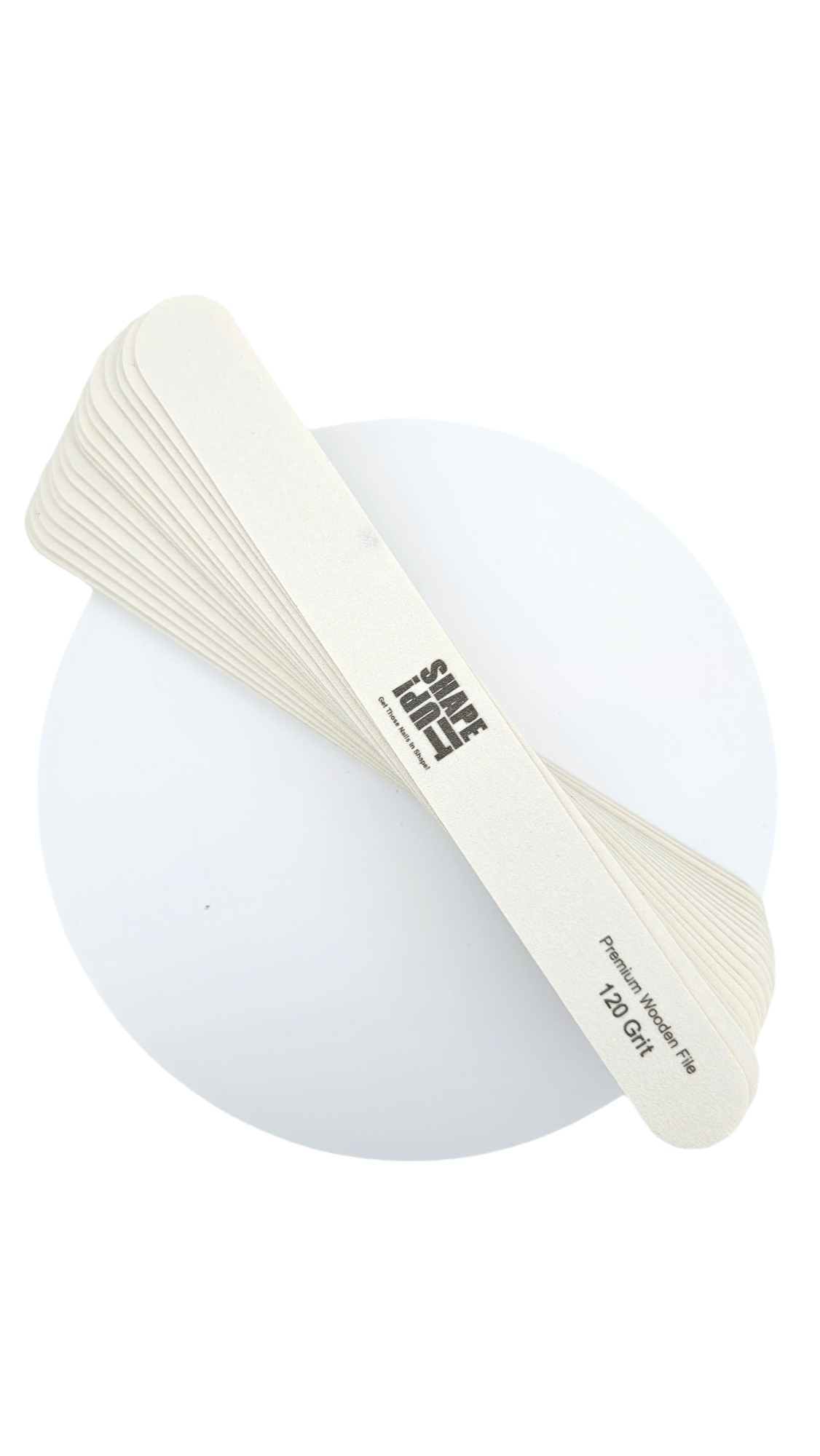 Shape It Up Premium Holzfeile, dünn, gerade, 120/180 (20 Stück)