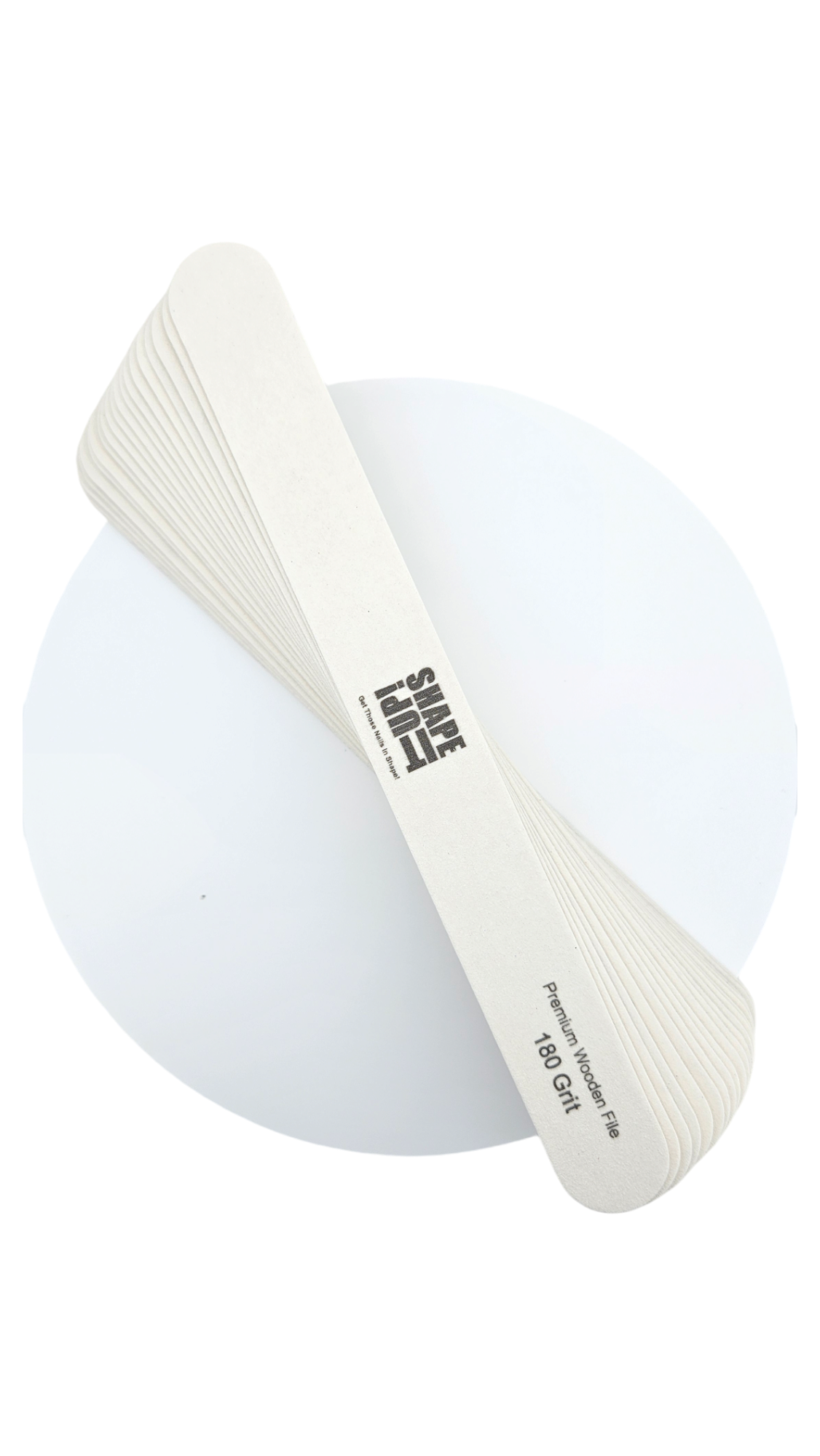Shape It Up Premium Holzfeile, dünn, gerade, 120/180 (20 Stück)